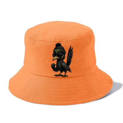 Vegas Roadrunner wearing Raiders beanie with neon patch and wayfarer sunglasses - Bucket Hat - Terracotta Clay(Orange)