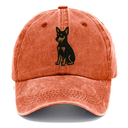 Miniature Pinscher - Black and tan sitti Classic Cap - Terracotta Clay(Orange)