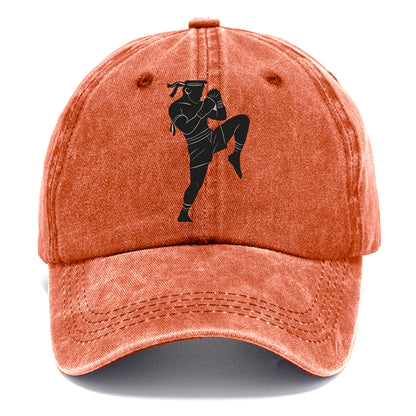 Muay Thai fighter with knee strike - Classic Cap - Terracotta Clay(Orange)