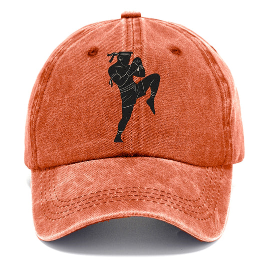 Muay Thai fighter with knee strike - Classic Cap - Terracotta Clay(Orange)