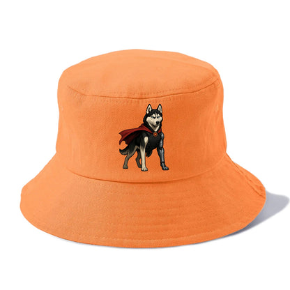 Siberian Husky Winter Soldier  - Bucket Hat - Terracotta Clay(Orange)