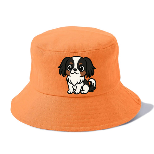 Japanese Chin - Black and white sitting pose - Bucket Hat