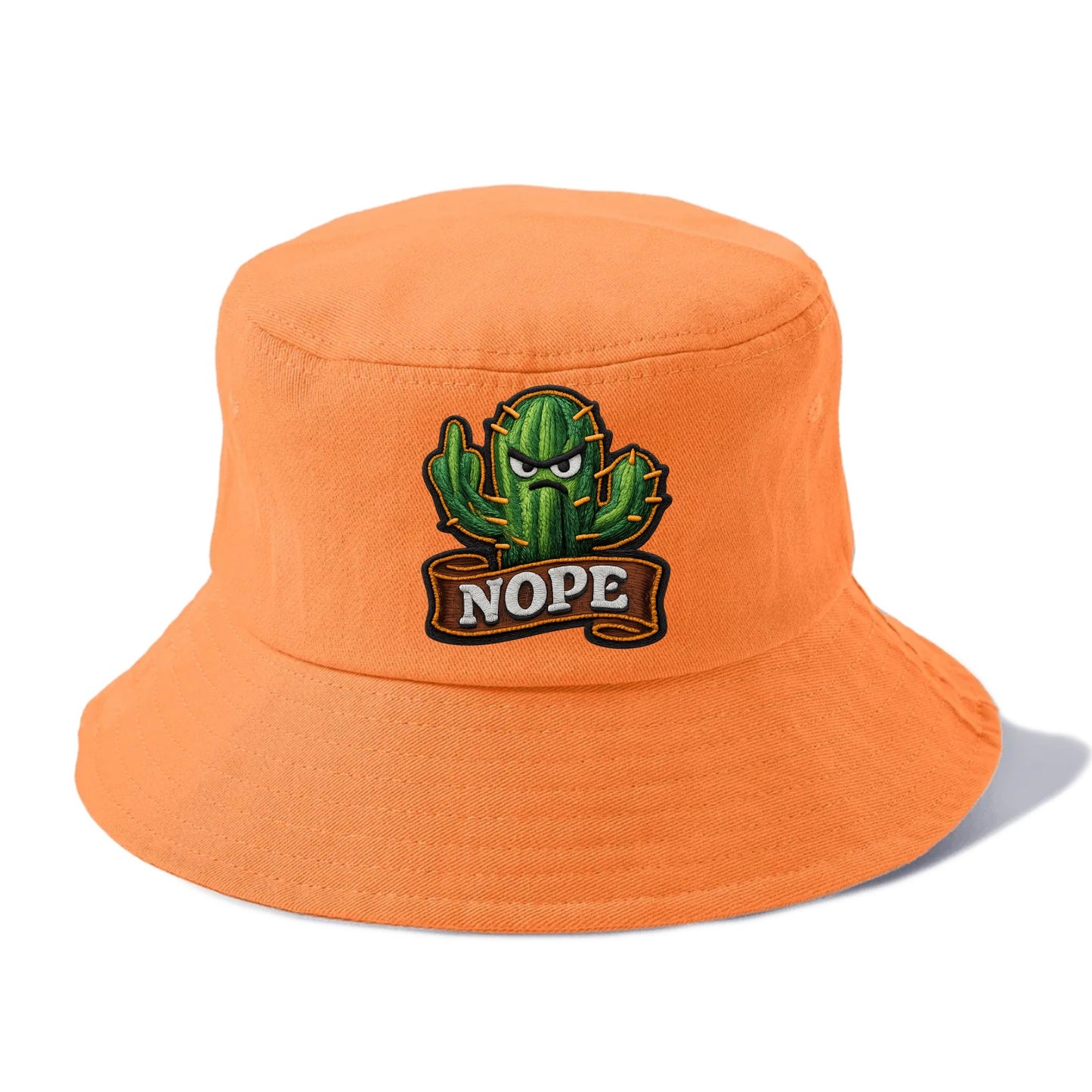 NOPE CACTUS - cactus with attitude in green , prickly personality - Bucket Hat - Terracotta Clay(Orange)