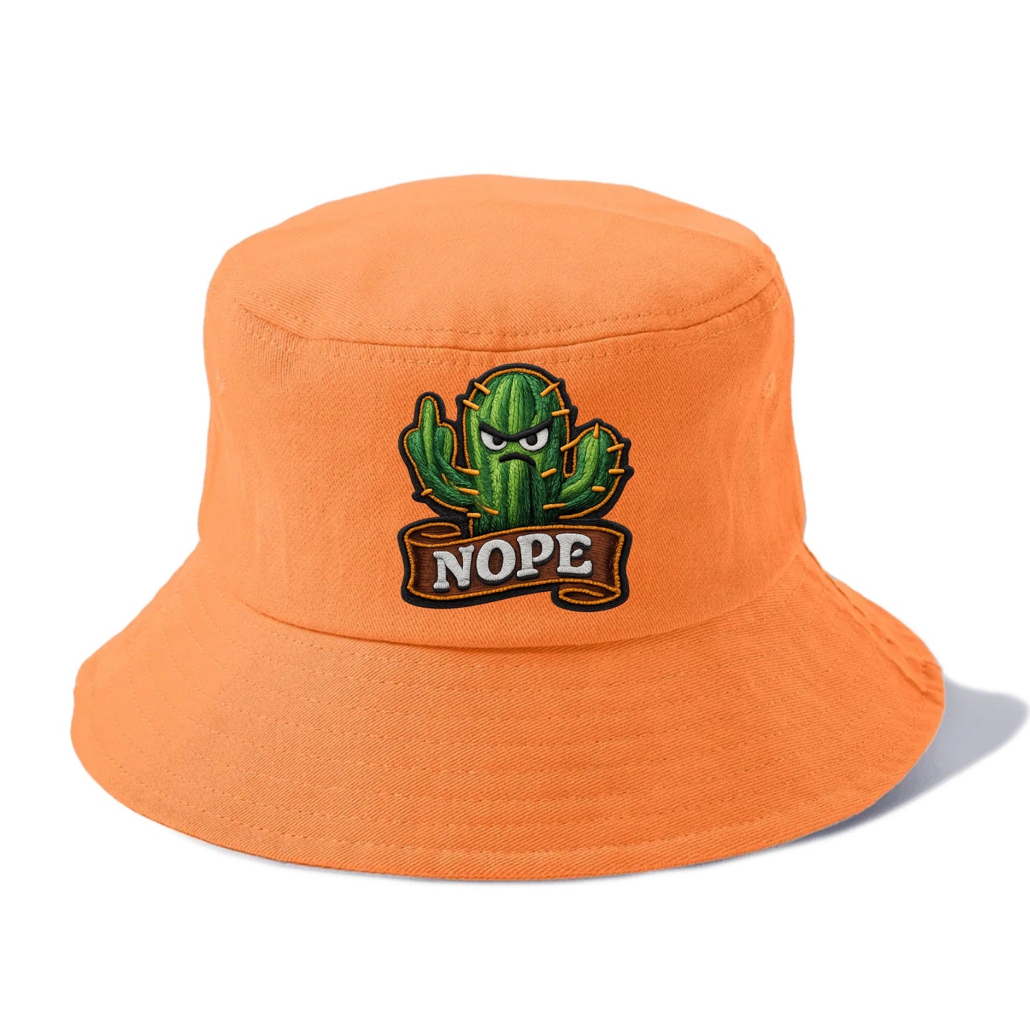NOPE CACTUS - cactus with attitude in green , prickly personality - Bucket Hat - Terracotta Clay(Orange)