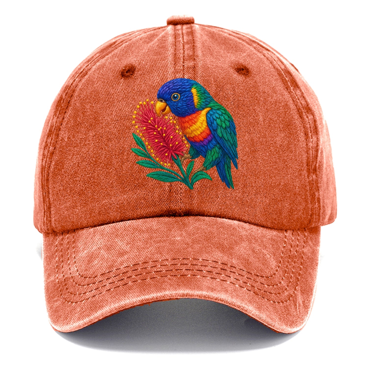 Rainbow Lorikeet Bottlebrush - Classic Cap - Terracotta Clay(Orange)