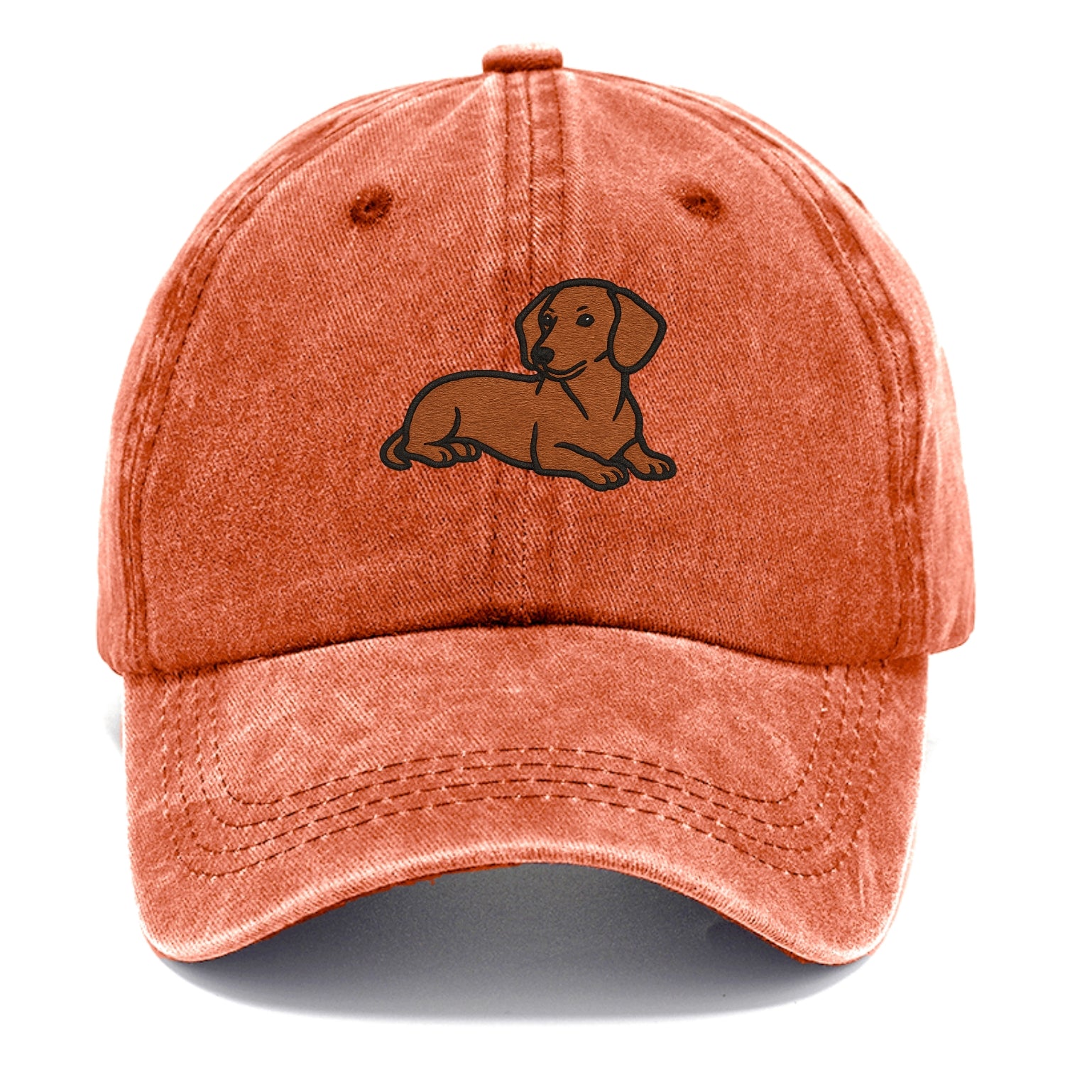 Dachshund - Red smooth relaxed lying dow Classic Cap - Terracotta Clay(Orange)