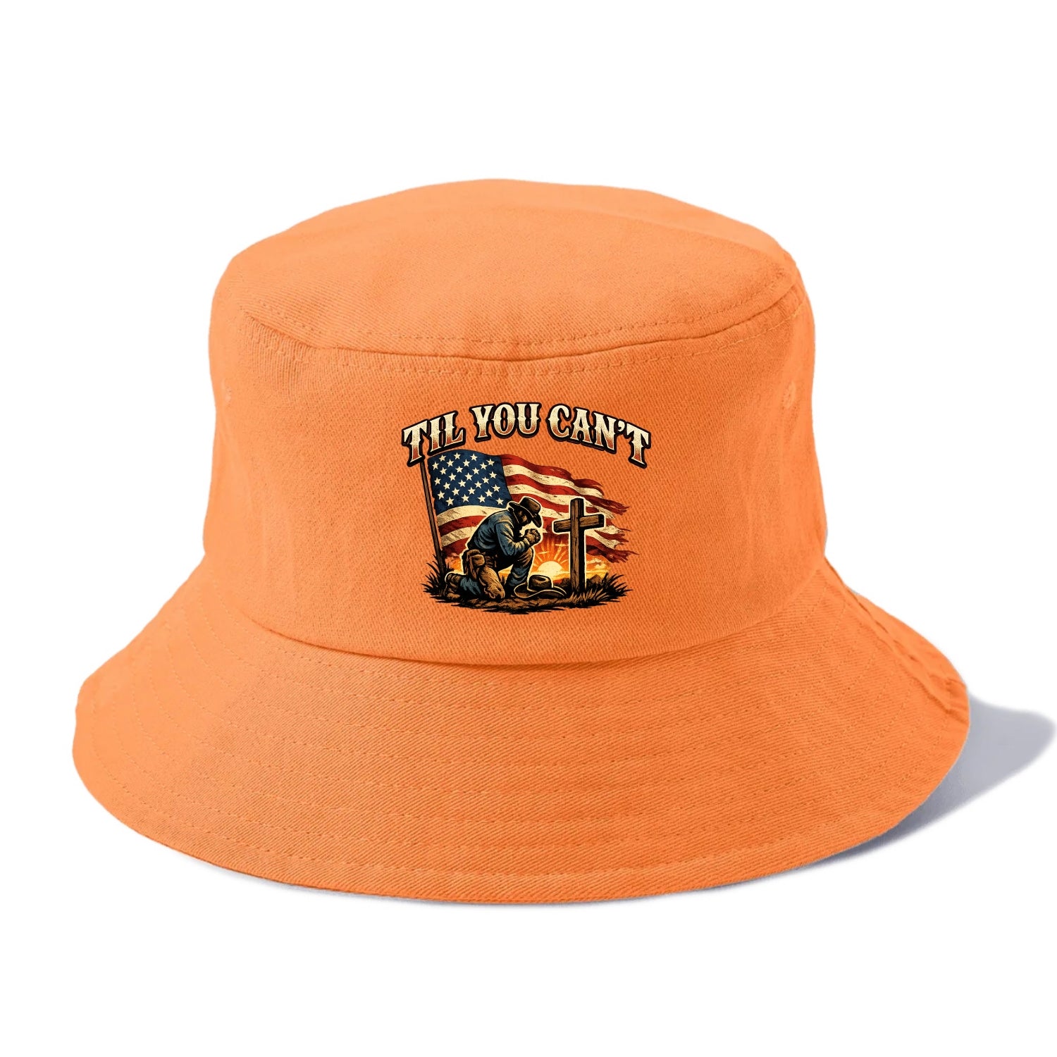Til You Cant - Praying Cowboy - Bucket Hat - Terracotta Clay(Orange)