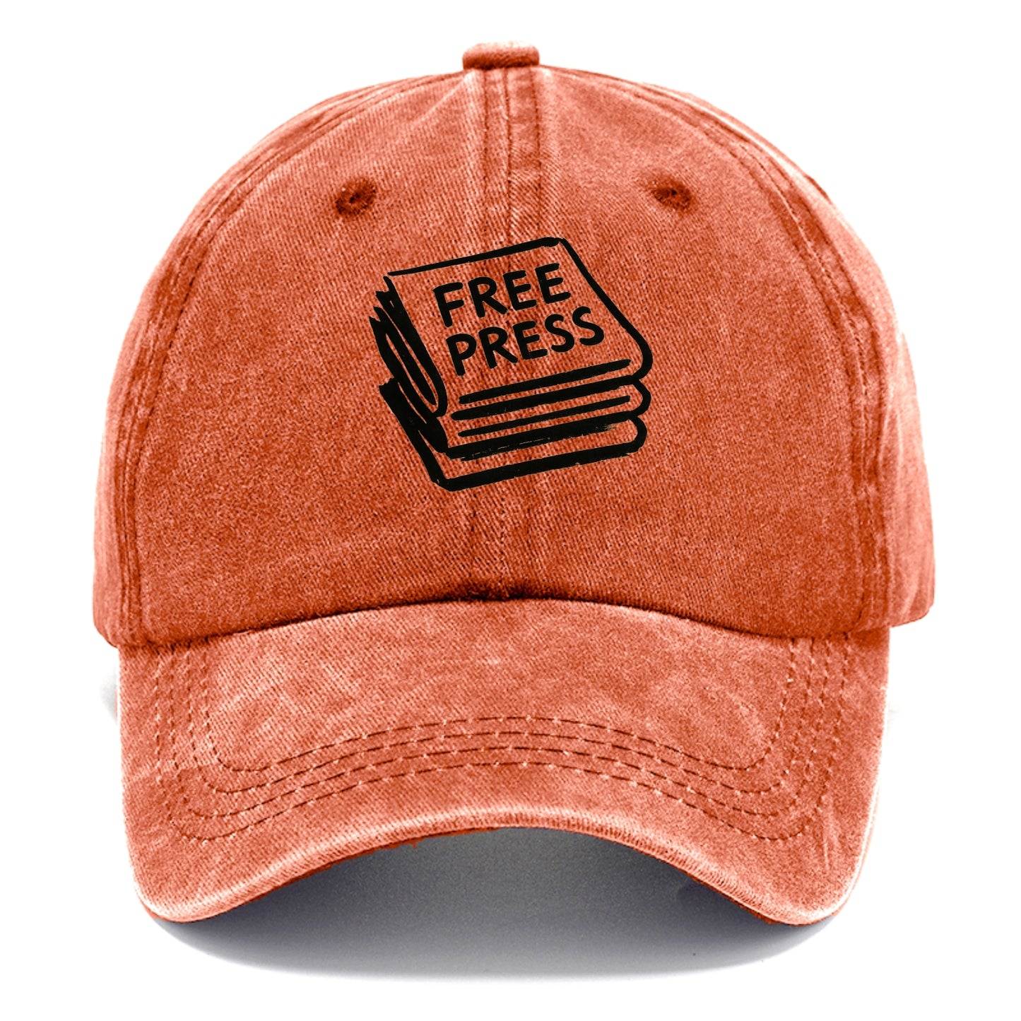 Stack of newspapers - free press bold ink brushstrokes - Classic Cap - Terracotta Clay(Orange)