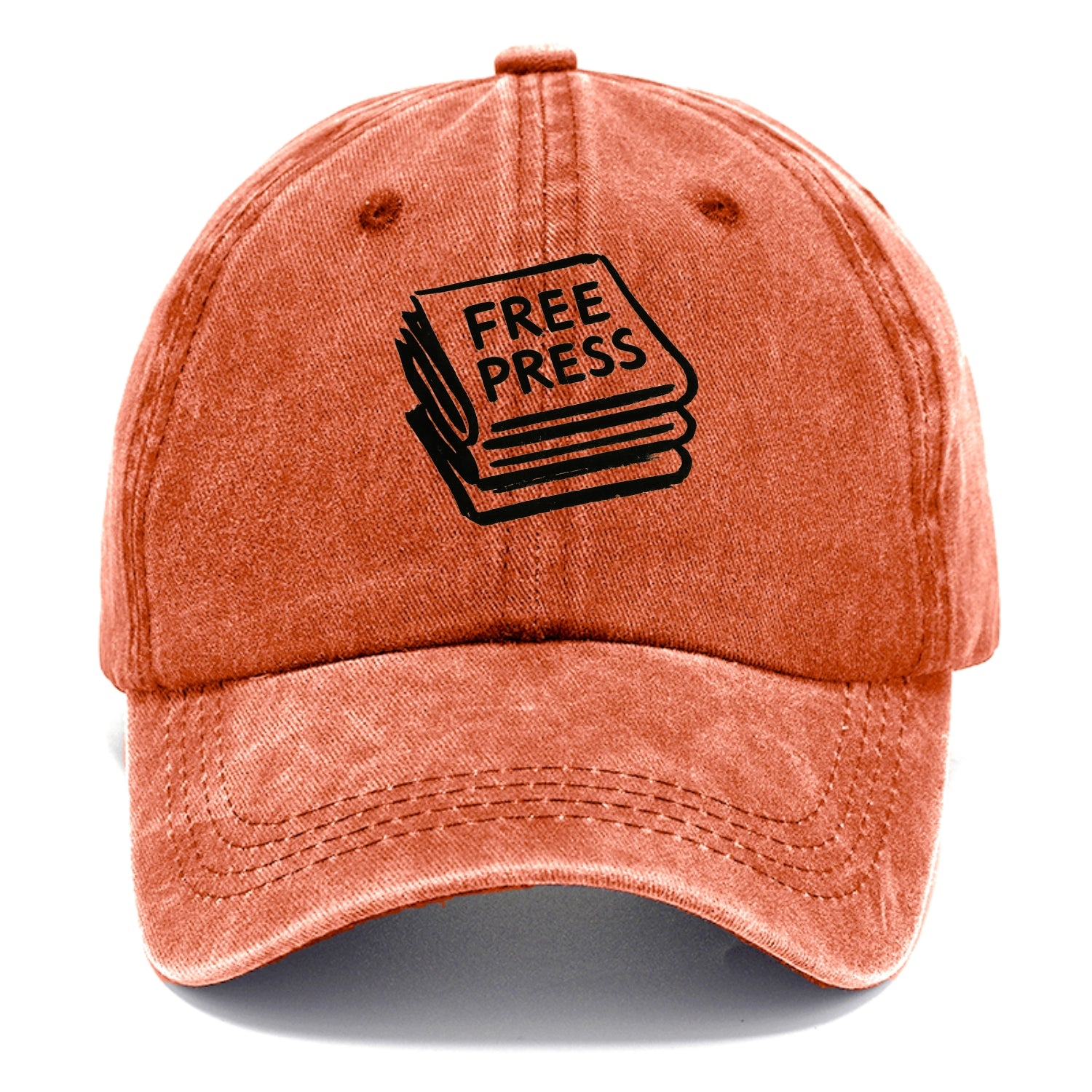 Stack of newspapers - free press bold ink brushstrokes - Classic Cap - Terracotta Clay(Orange)