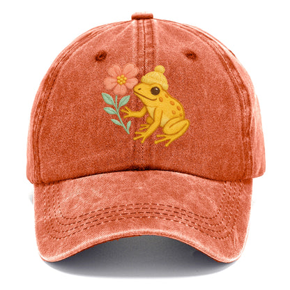 Yellow Dart Frog - Classic Cap - Terracotta Clay(Orange)