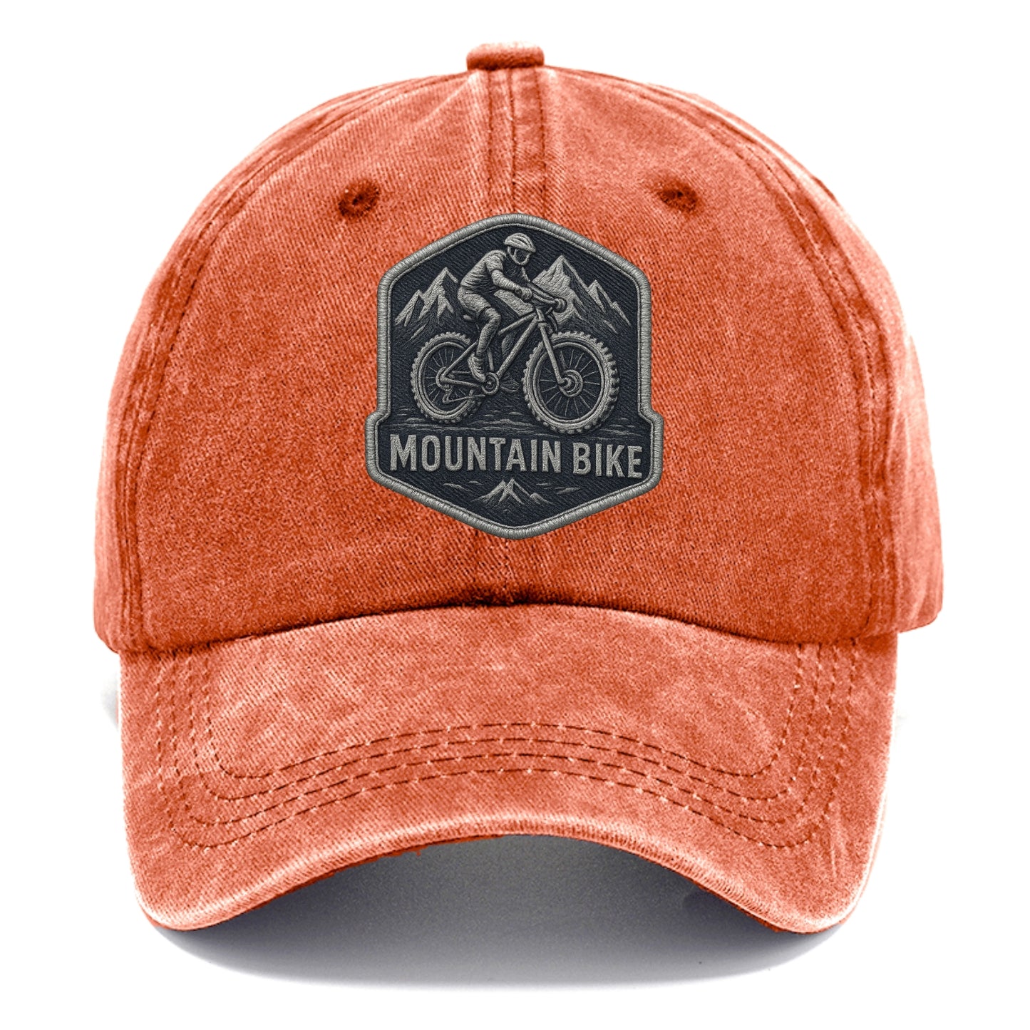 Mountain bike with rugged tires - cyclist badge - Classic Cap - Terracotta Clay(Orange)