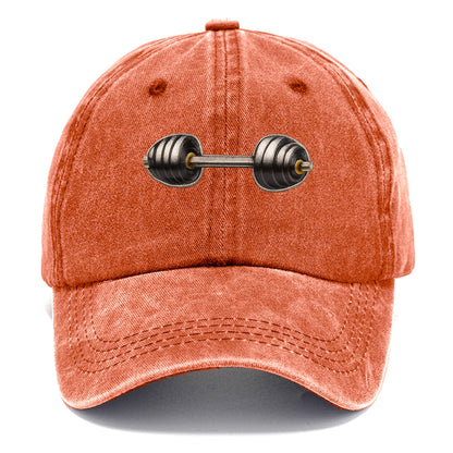 Embroidered patch design - WEIGHTLIFTING BARBELL - heavy barbell with plates in - Classic Cap - Terracotta Clay(Orange)