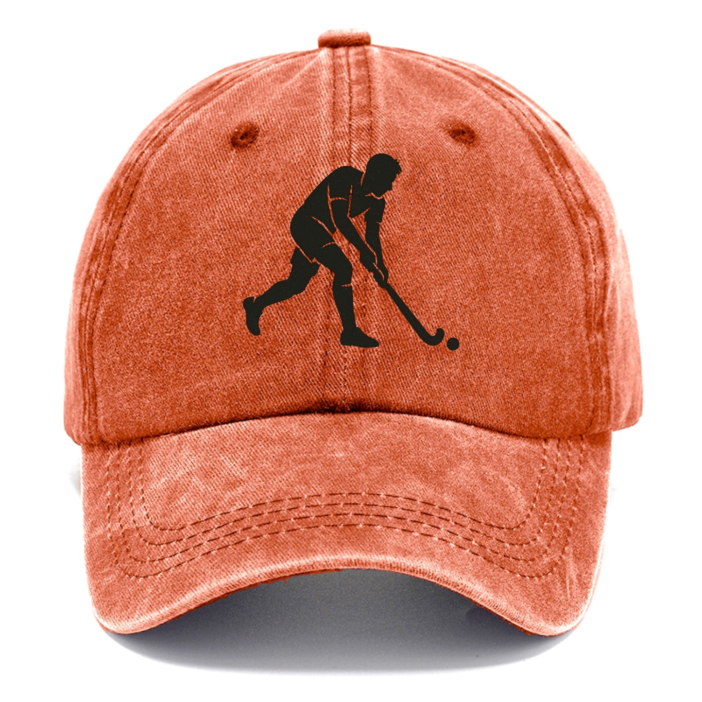 Field hockey player striking the ball - Classic Cap - Terracotta Clay(Orange)