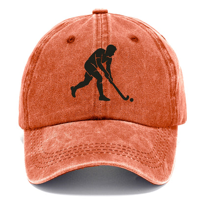 Field hockey player striking the ball - Classic Cap - Terracotta Clay(Orange)