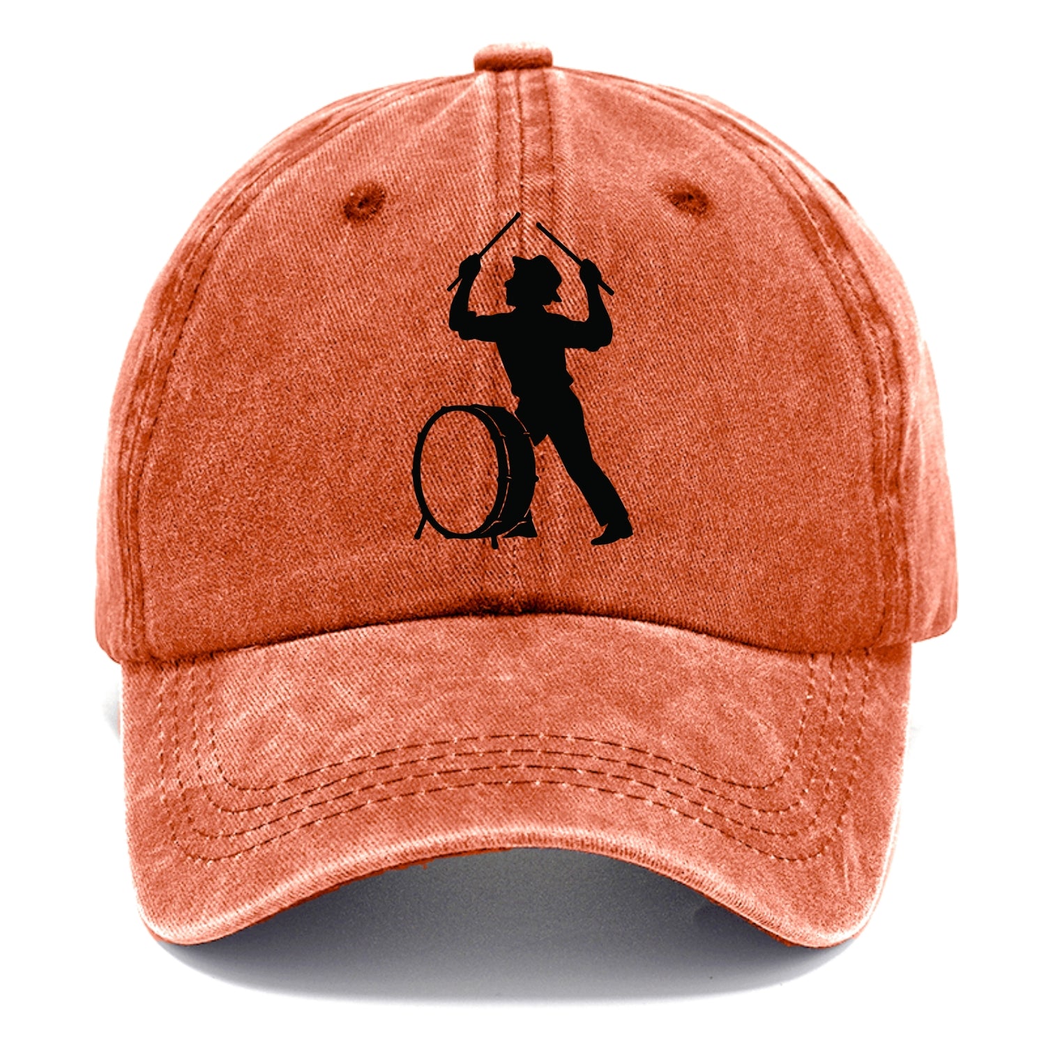 Drummer with drumsticks raised high - Classic Cap - Terracotta Clay(Orange)