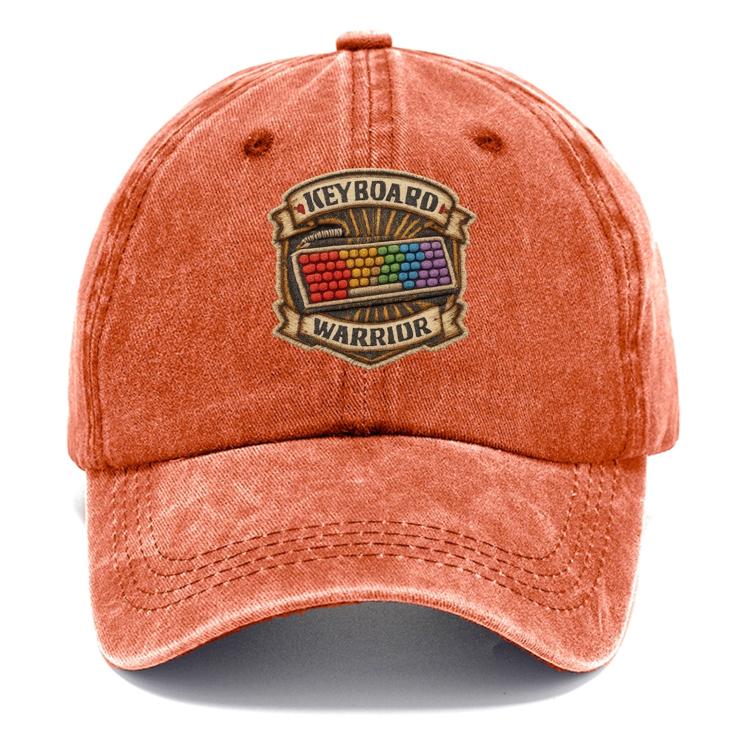 KEYBOARD WARRIOR - mechanical keyboard in RGB rainbow , PC master race - Classic Cap - Terracotta Clay(Orange)
