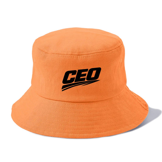 Bold typography design - "CEO" - chief executive, running things - Bucket Hat - Terracotta Clay(Orange)