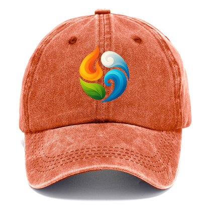 Four Elements Dance - Fire orange, water - Classic Cap - Terracotta Clay(Orange)