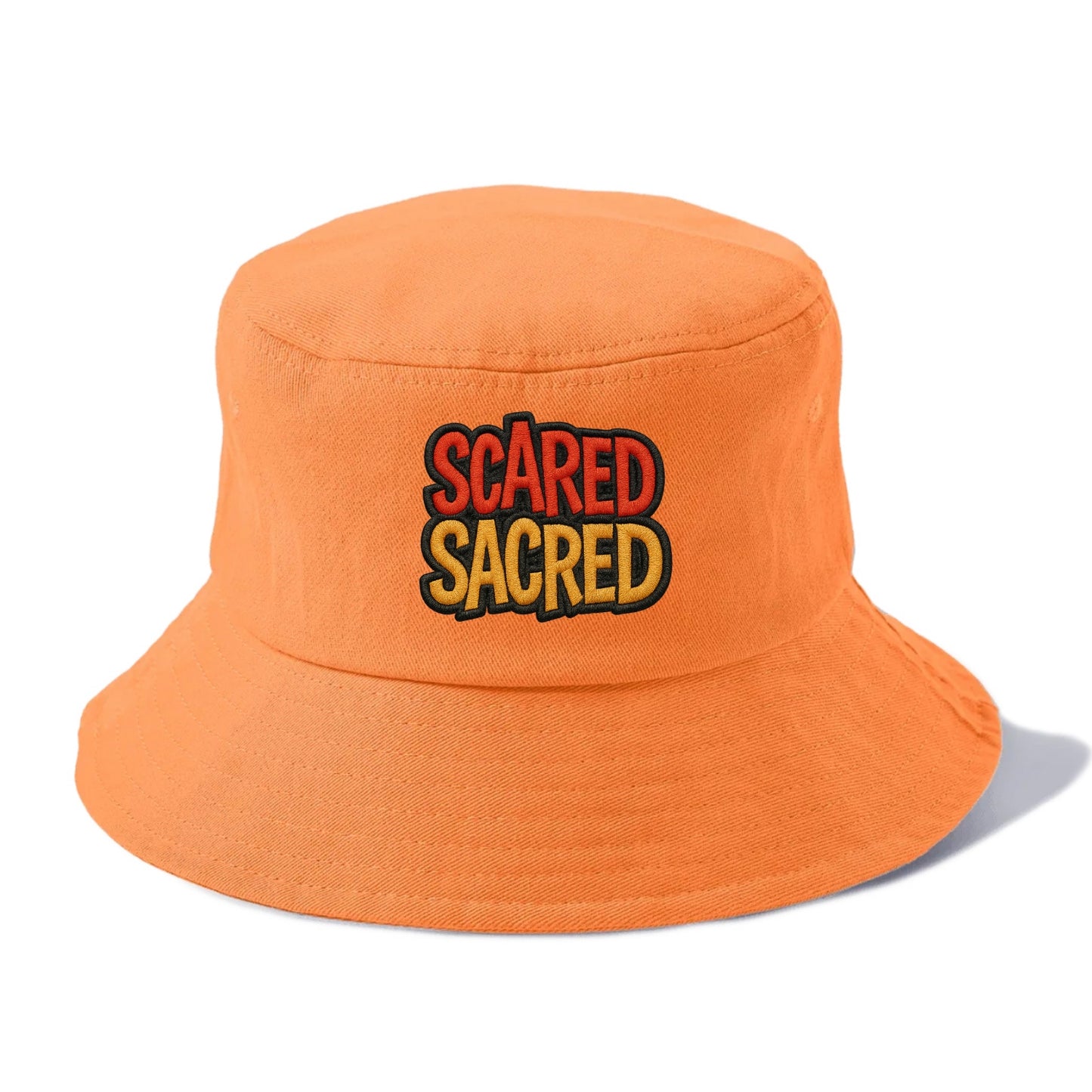 SCARED;SACRED JOURNEY Spiritual Purple Hat - Bucket Hat - Terracotta Clay(Orange)