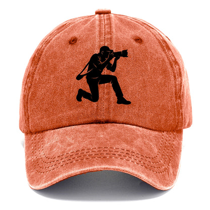 Photographer capturing perfect shot - Classic Cap - Terracotta Clay(Orange)