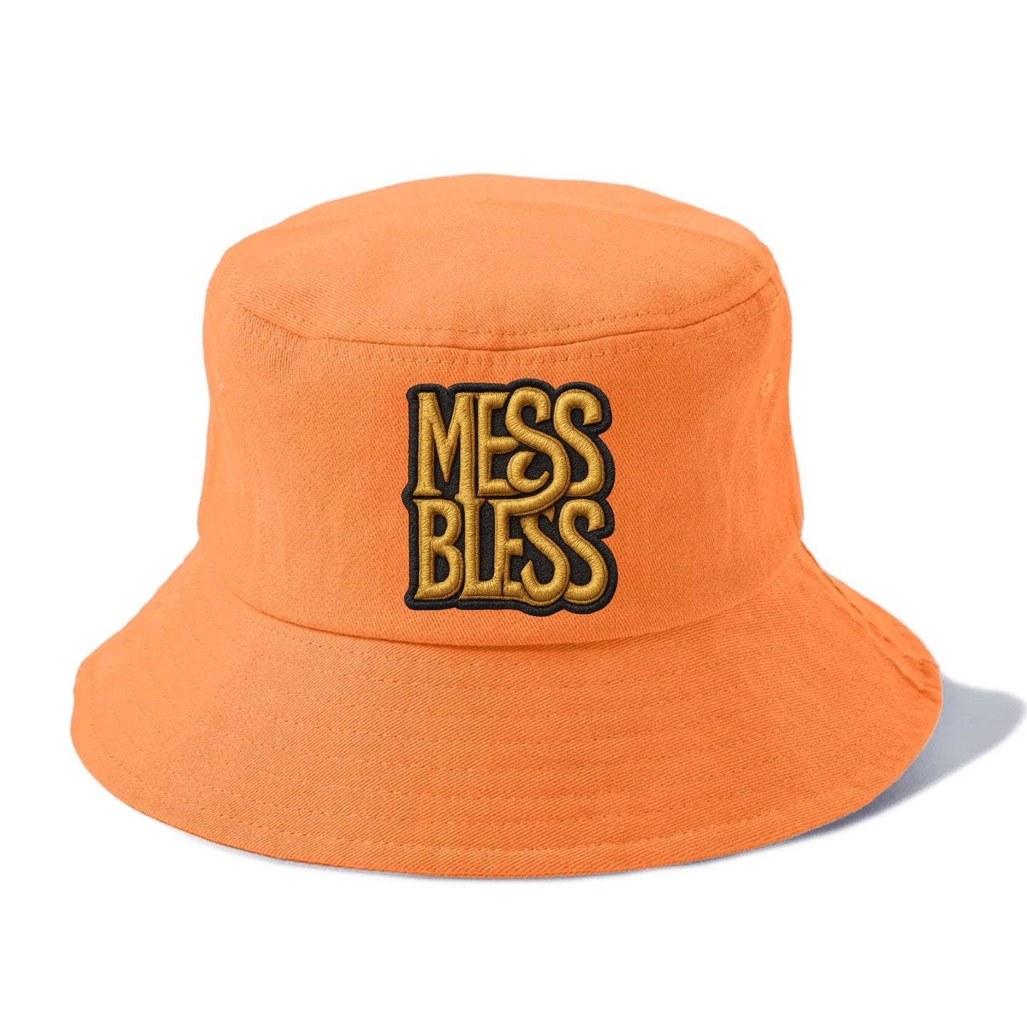 MESS;BLESS UP Gold Metallic Visor - Bucket Hat - Terracotta Clay(Orange)