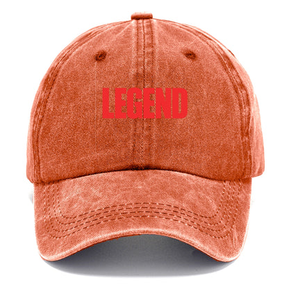 Bold typography design - "LEGEND" - remarkable person, iconic status - Classic Cap - Terracotta Clay(Orange)