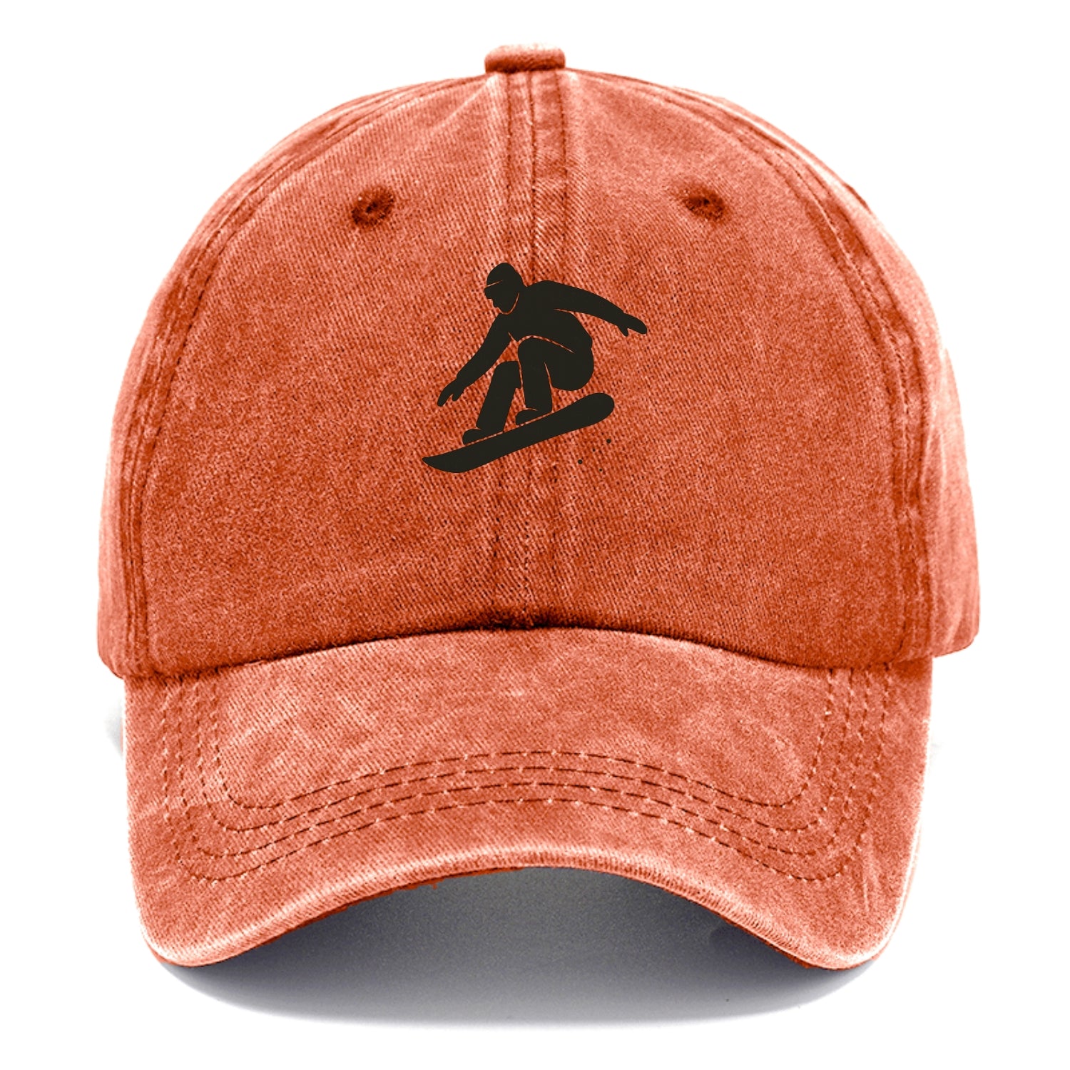Snowboarder catching air off a jump - Classic Cap - Terracotta Clay(Orange)