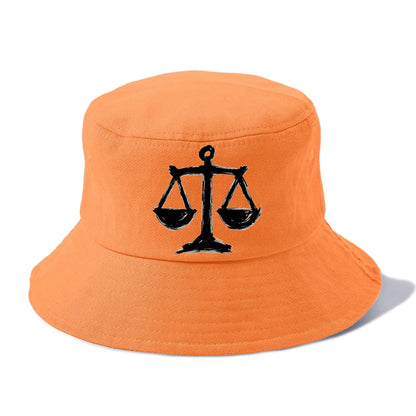 Scales of justice - equality and fairness bold ink style - Bucket Hat - Terracotta Clay(Orange)