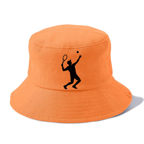 Tennis player serving powerful shot - Bucket Hat