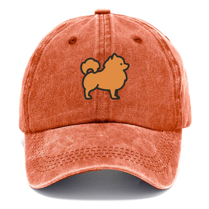 Pomeranian - Orange fluffy flat side profile - Classic Cap - Terracotta Clay(Orange)