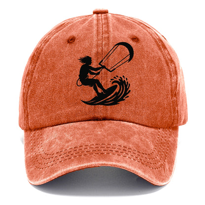 Kite surfer riding wave - Classic Cap - Terracotta Clay(Orange)