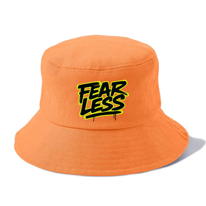 Bold typography design - "FEARLESS" - courage, bravery, facing challenges head on - Bucket Hat - Terracotta Clay(Orange)