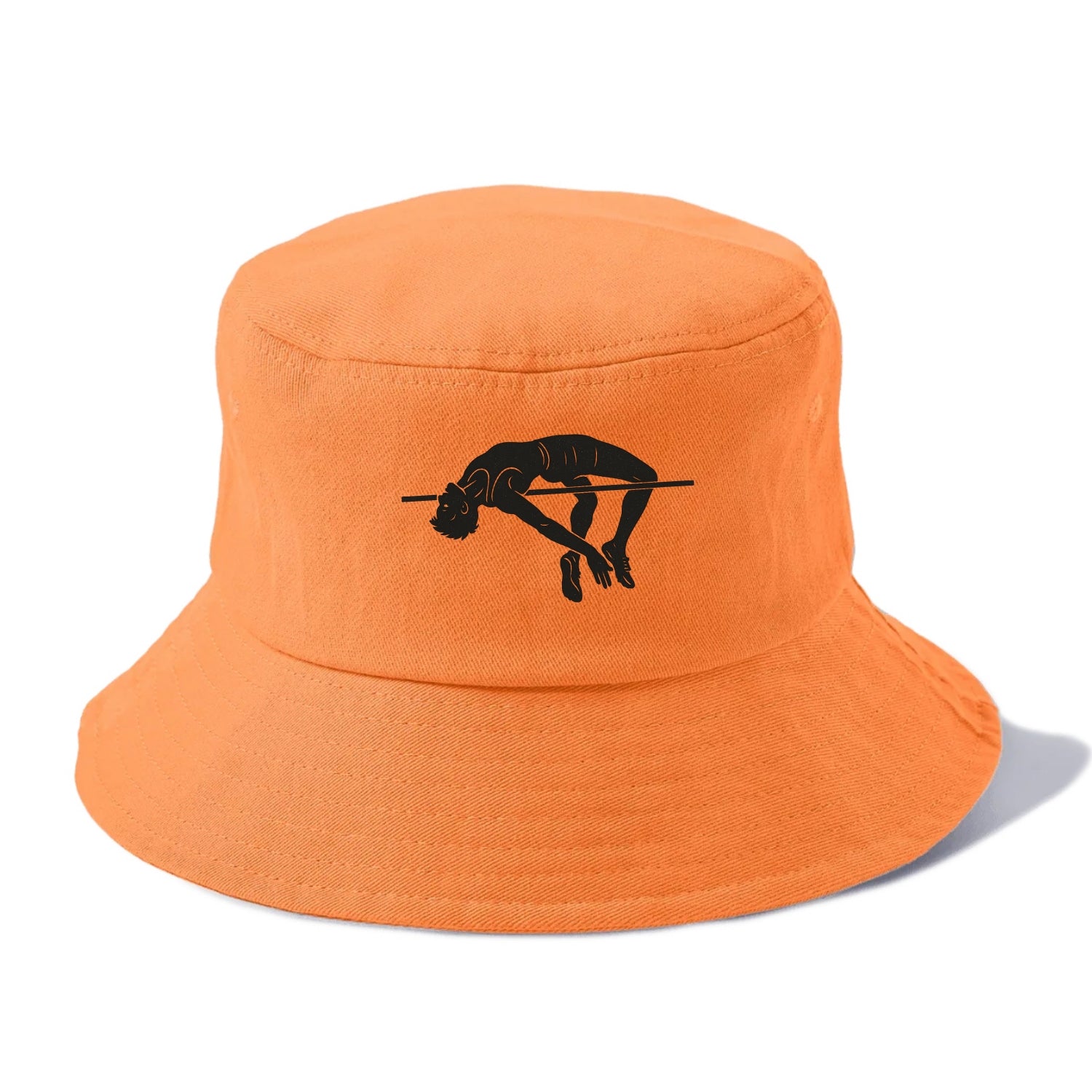 High jumper arching over bar - Bucket Hat - Terracotta Clay(Orange)