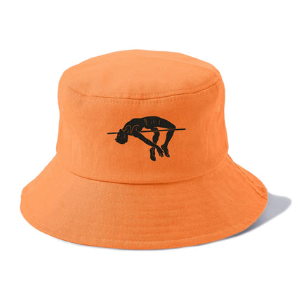 High jumper arching over bar - Bucket Hat - Terracotta Clay(Orange)