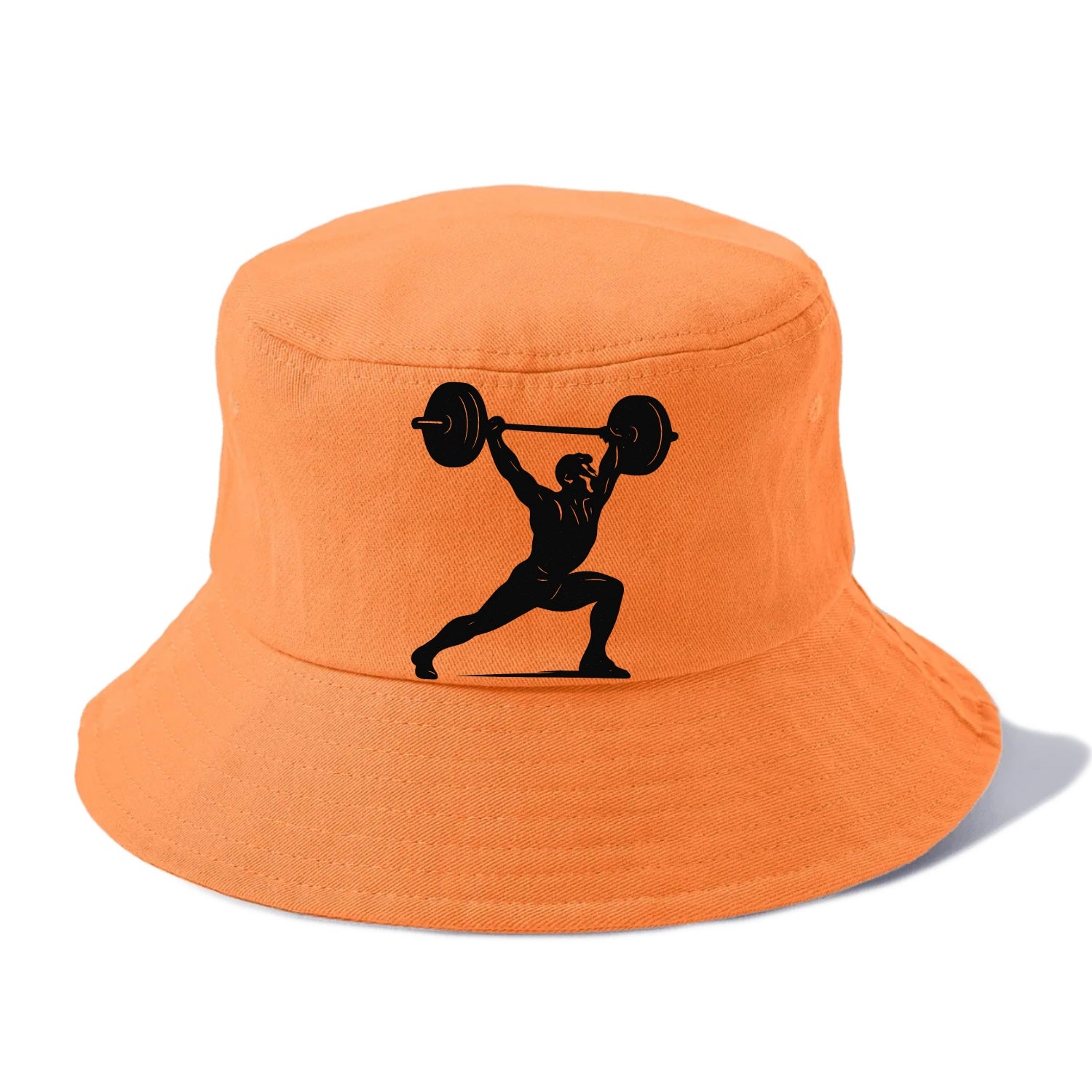 Weightlifter doing overhead snatch - Bucket Hat - Terracotta Clay(Orange)