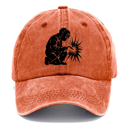 Welder sparks flying dramatically - Classic Cap - Terracotta Clay(Orange)