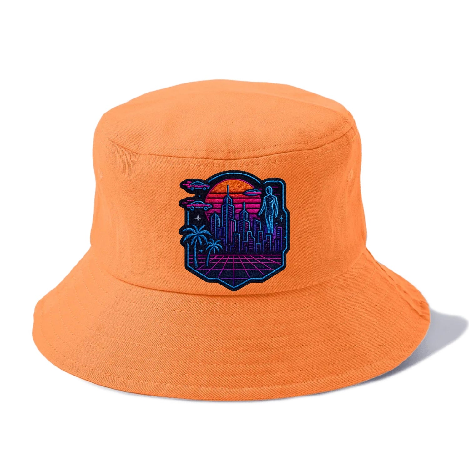 Cyberpunk City - Bucket Hat - Terracotta Clay(Orange)