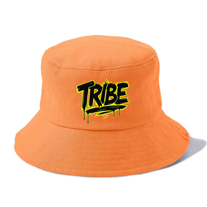 Bold typography design - "TRIBE" - your community, your group - Bucket Hat - Terracotta Clay(Orange)