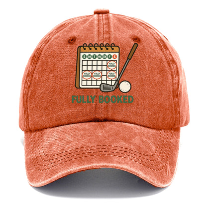 Calendar with every weekend marked for golf - "Fully Booked" - golf obsession - Classic Cap - Terracotta Clay(Orange)