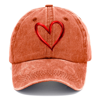 Love Heart - Classic Cap - Terracotta Clay(Orange)