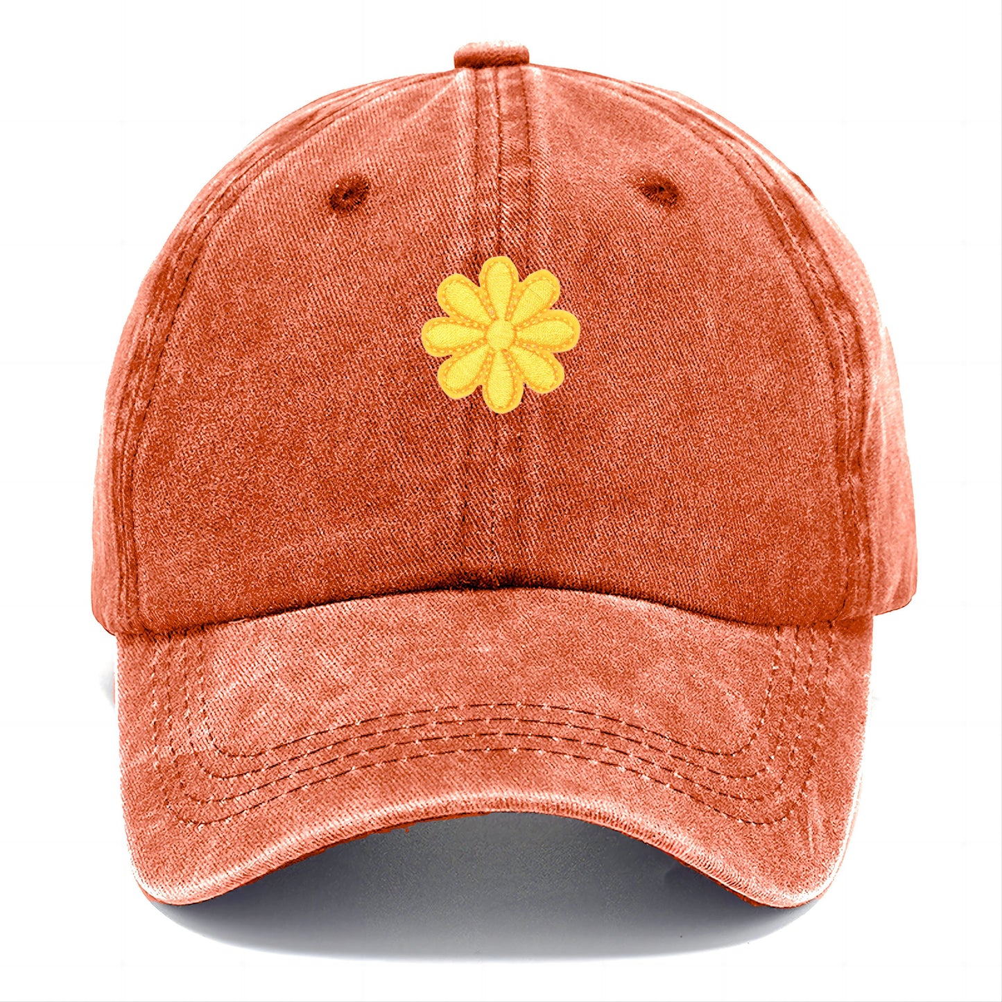 Gorra clásica Pandaize con diseño floral bordado en amarillo. Gorra de béisbol ajustable para hombre y mujer. Protección solar. Estilo casual y deportivo.