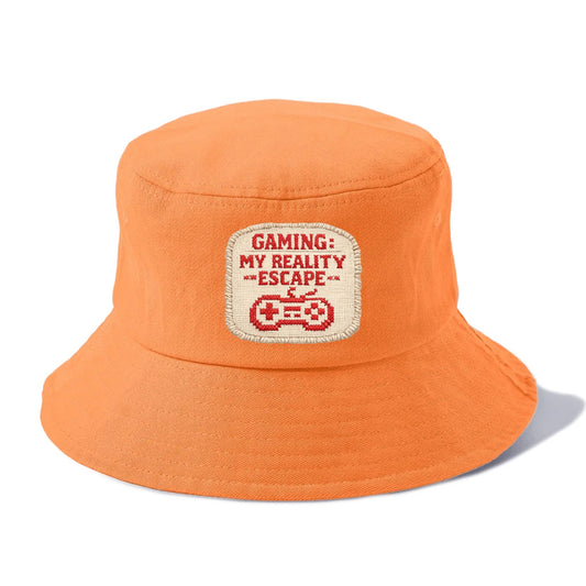 GAMING: MY REALITY ESCAPE - red game escape - red - gaming reality escape - Bucket Hat - Terracotta Clay(Orange)