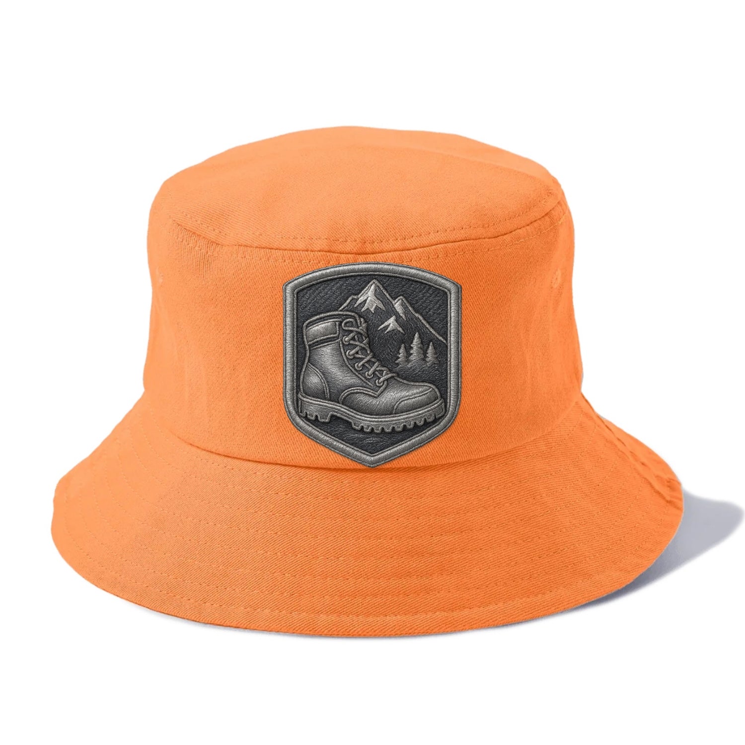 Hiking boots with mountain peak - hiker pride - Bucket Hat - Terracotta Clay(Orange)