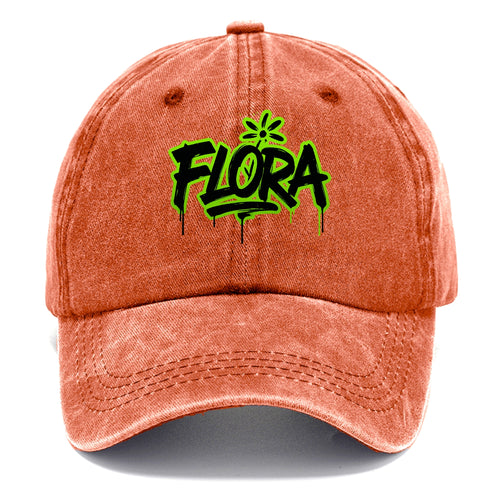 Bold typography design - FLORA - plant life, blooming - Classic Cap