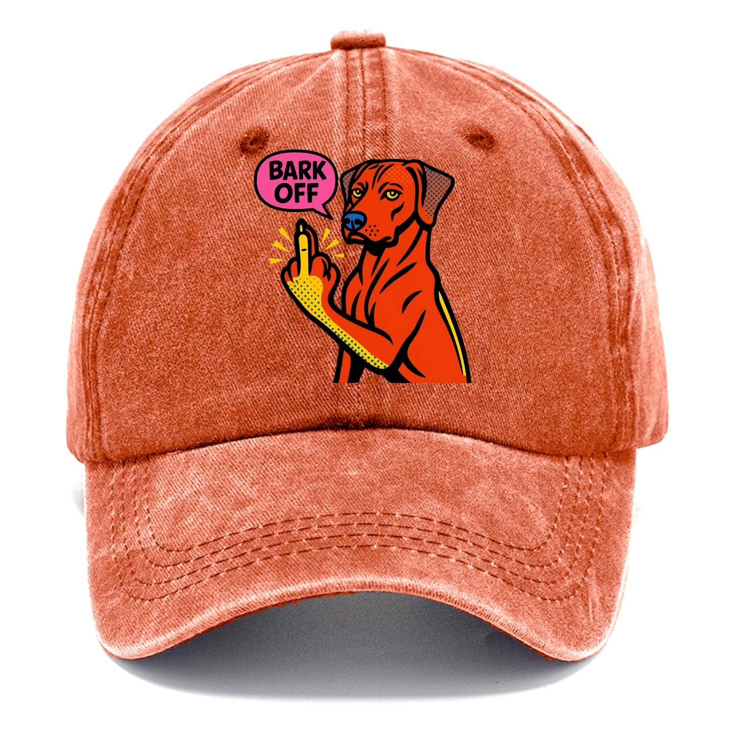 Rhodesian Ridgeback with distinctive ridge on back, athletic muscular paw up - Classic Cap - Terracotta Clay(Orange)