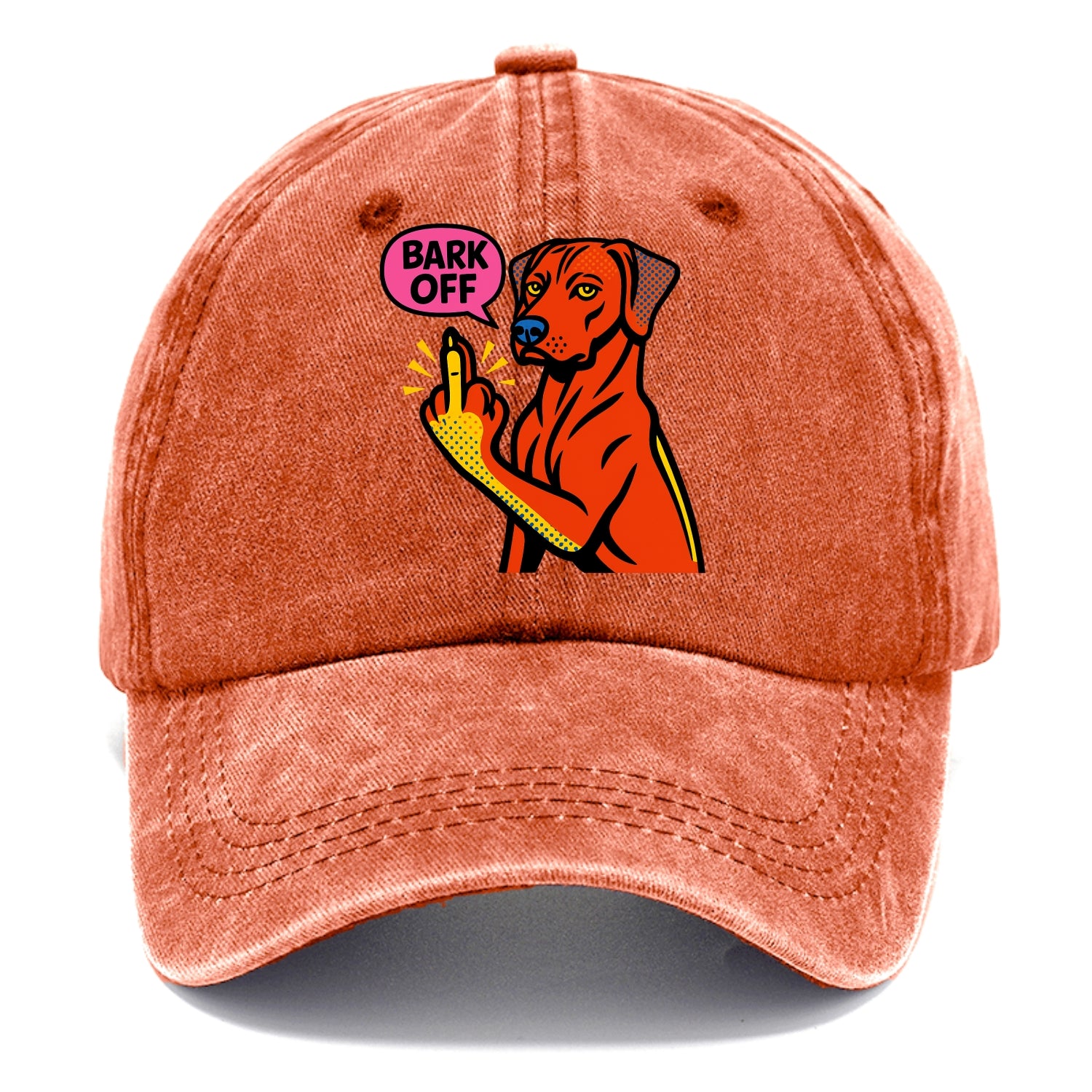 Rhodesian Ridgeback with distinctive ridge on back, athletic muscular paw up - Classic Cap - Terracotta Clay(Orange)