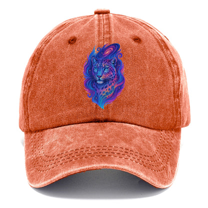 Majestic snow leopard with rainbow gradient spots, crystalline flowing patterns, - Classic Cap - Terracotta Clay(Orange)