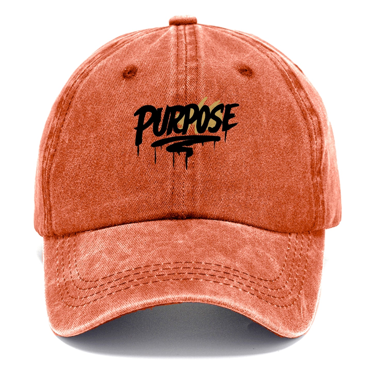 Bold typography design - "PURPOSE" - reason for being - Classic Cap - Terracotta Clay(Orange)