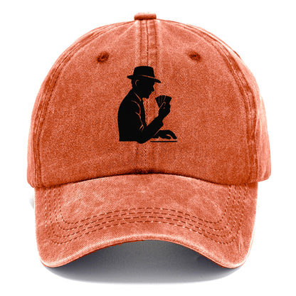 Poker player with cards close - Classic Cap - Terracotta Clay(Orange)