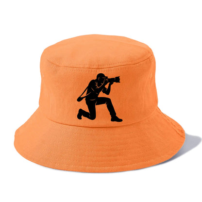 Photographer capturing perfect shot - Bucket Hat - Terracotta Clay(Orange)
